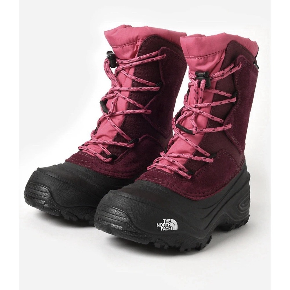 The North Face Alpenglow IV Purple Pink Waterproof Winter Snow Boots Kids Size 2